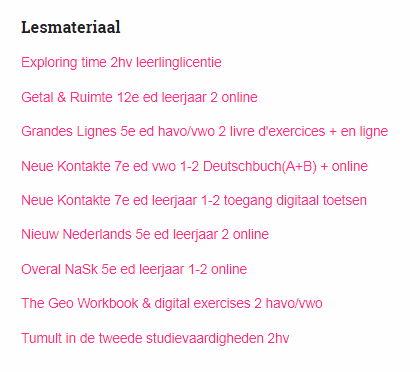 Screenshots van de leeromgeving van Schoonhovens College